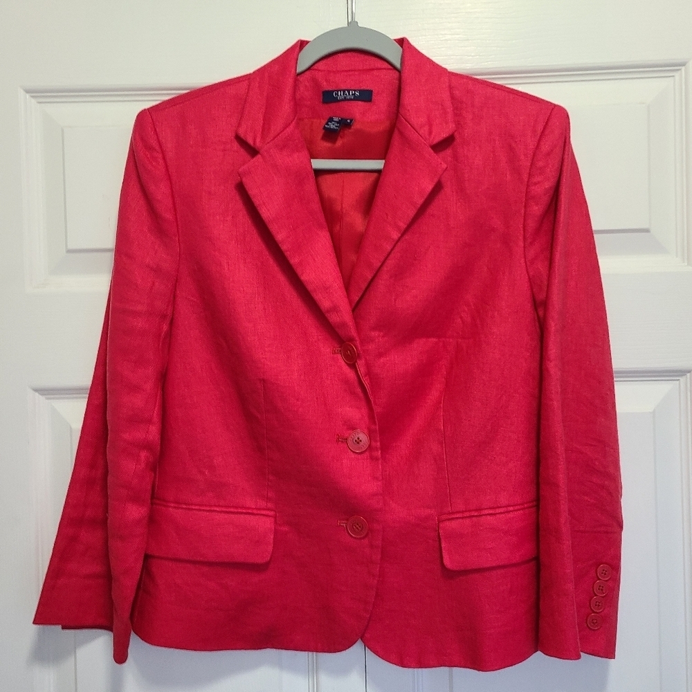 Chaps Linen Blazer Size‎ 10